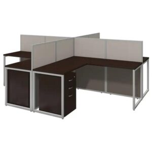 Equinox 4-in-1 Workstation with Metal Legs and Mobile Drawers